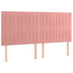 vidaXL Cadre de lit avec tête de lit Rose 200x200 cm Velours