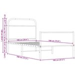 vidaXL Cadre de lit sans matelas 100x190 cm chêne marron