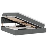vidaXL Lit avec rangement et matelas Gris foncé 180 x 200 cm Velours