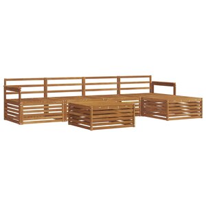 vidaXL Ensemble de canapés d'extérieur 6 pc Naturel