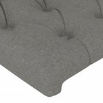 vidaXL Cadre de lit avec tête de lit Gris foncé 180 x 200 cm Tissu