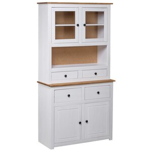 vidaXL Buffet haut Blanc 93x40 5x180 cm Pin Gamme Panama
