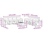 vidaXL Ensemble de canapés d'extérieur 9 pc Blanc et crème