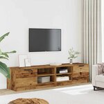 vidaXL Meubles TV 2 Pièces vieux bois 80x35x36 5 cm bois d'ingénierie