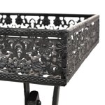 vidaXL Table à thé pliante Style vintage Métal 58 x 35 x 72 cm Noir