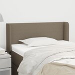 vidaXL Tête de lit avec oreilles Taupe 93x16x78/88 cm Tissu
