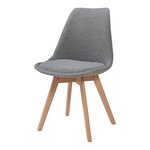 Lot de 2 chaises de salle à manger salon design moderne cuisine bouclé gris 03_0009612