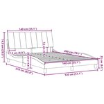 vidaXL Cadre de lit sans matelas Hanko gris foncé 140x200 cm tissu