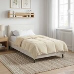 vidaXL Duvet complet toute l'année Crème 140 x 200 cm Microfibre