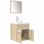 vidaXL Ensemble de meubles de salle de bain 3 Pièces chêne sonoma