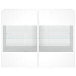 vidaXL Meuble TV mural avec lumières LED blanc 78 5x30x60 5 cm