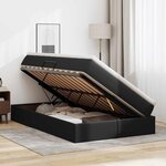 vidaXL Lit avec rangement et matelas Noir 120 x 190 cm Simili cuir