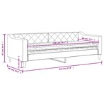 vidaXL Lit de jour avec matelas gris foncé 80x200 cm tissu