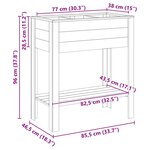 vidaXL Support de Plante Marron 85 x 46 x 94 cm Pin imprégné