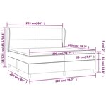 vidaXL Sommier à lattes de lit et matelas Noir 200x200 cm Velours