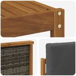 vidaXL Ensemble de canapés d'extérieur 9 pc Naturel et Anthracite