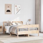 vidaXL Cadre de lit sans matelas 160x200 cm bois massif de pin