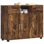 vidaXL Buffet Chêne fumé 88 5 x 30 5 x 73 cm Bois d'ingénierie