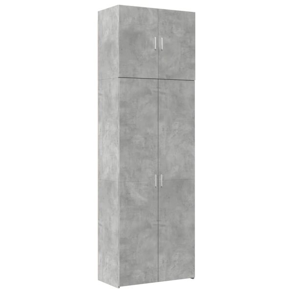 vidaXL Buffet haut gris béton 80x42 5x249 cm bois d'ingénierie