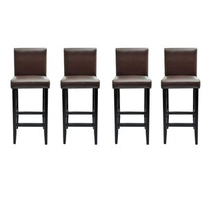 vidaXL Tabourets de bar lot de 4 marron foncé similicuir