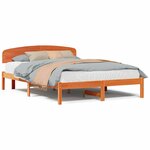 vidaXL Cadre de lit Marron 160 x 200 cm Bois de pin massif