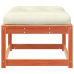 vidaXL Repose-pied de jardin avec coussins bois massif de pin