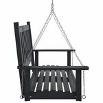 vidaXL Banc de balançoire de jardin chaînes en métal bois massif sapin
