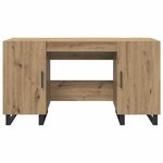 vidaXL Bureau chêne artisanal 140 x 50 x 75 cm Bois d'ingénierie