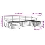 vidaXL Ensemble de canapés d'extérieur 6 pc Naturel