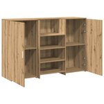 vidaXL Bureau réception chêne artisanal 155x50x103 5cm bois ingénierie