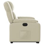 vidaXL Fauteuil inclinable électrique crème similicuir