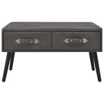 vidaXL Banc avec tiroirs 80 cm Gris Similicuir