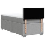 vidaXL Sommier à lattes de lit avec matelas gris clair 80x200 cm tissu