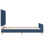 vidaXL Cadre de lit avec tête de lit Bleu 160 x 200 cm tissu