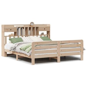 vidaXL Lit bibliothèque sans matelas 180x200 cm bois massif de pin