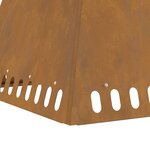 vidaXL brasero 60x60x50 cm acier patiné