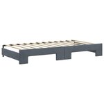 vidaXL Lit de jour avec gigogne sans matelas gris foncé 100x200 cm
