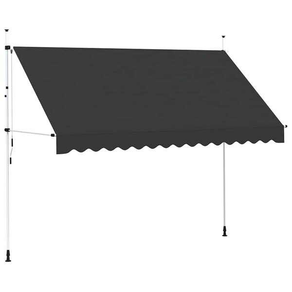 vidaXL Auvent manuel rétractable 350 cm Anthracite