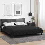 vidaXL Duvet d'été simple Noir et anthracite 240 x 200 cm Microfibre