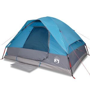 vidaXL Tente familiale à dôme 6 personnes bleu imperméable