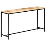 vidaXL Table console 140 x 35 x 76 cm Bois de manguier massif brut