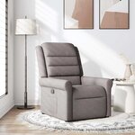 vidaXL Fauteuil inclinable Taupe Tissu