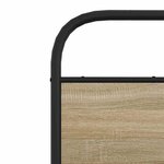 vidaXL Cadre de lit en métal sans matelas chêne fumé 193x203 cm