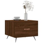 vidaXL Tables basses 2 Pièces chêne marron 50x50x40 cm bois d'ingénierie