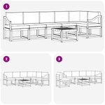 vidaXL Ensemble de canapés d'extérieur 7 pc Naturel et Anthracite