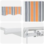 vidaXL Auvent Rétractable Multicolore 500 × 300 cm Tissu et Métal