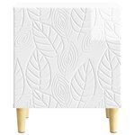 vidaXL Table de chevet Blanc brillant 43 x 34 5 x 50 cm