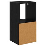vidaXL Table de chevet avec tiroir 2 Pièces Chêne noir 35 x 32 x 68 5 cm