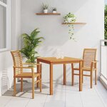 vidaXL Chaise de jardin empilable Marron 62 5 x 54 5 x 95 5 cm