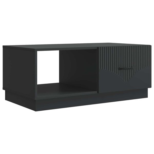 vidaXL Table basse Noir 90 x 50 x 37 cm Bois d'ingénierie